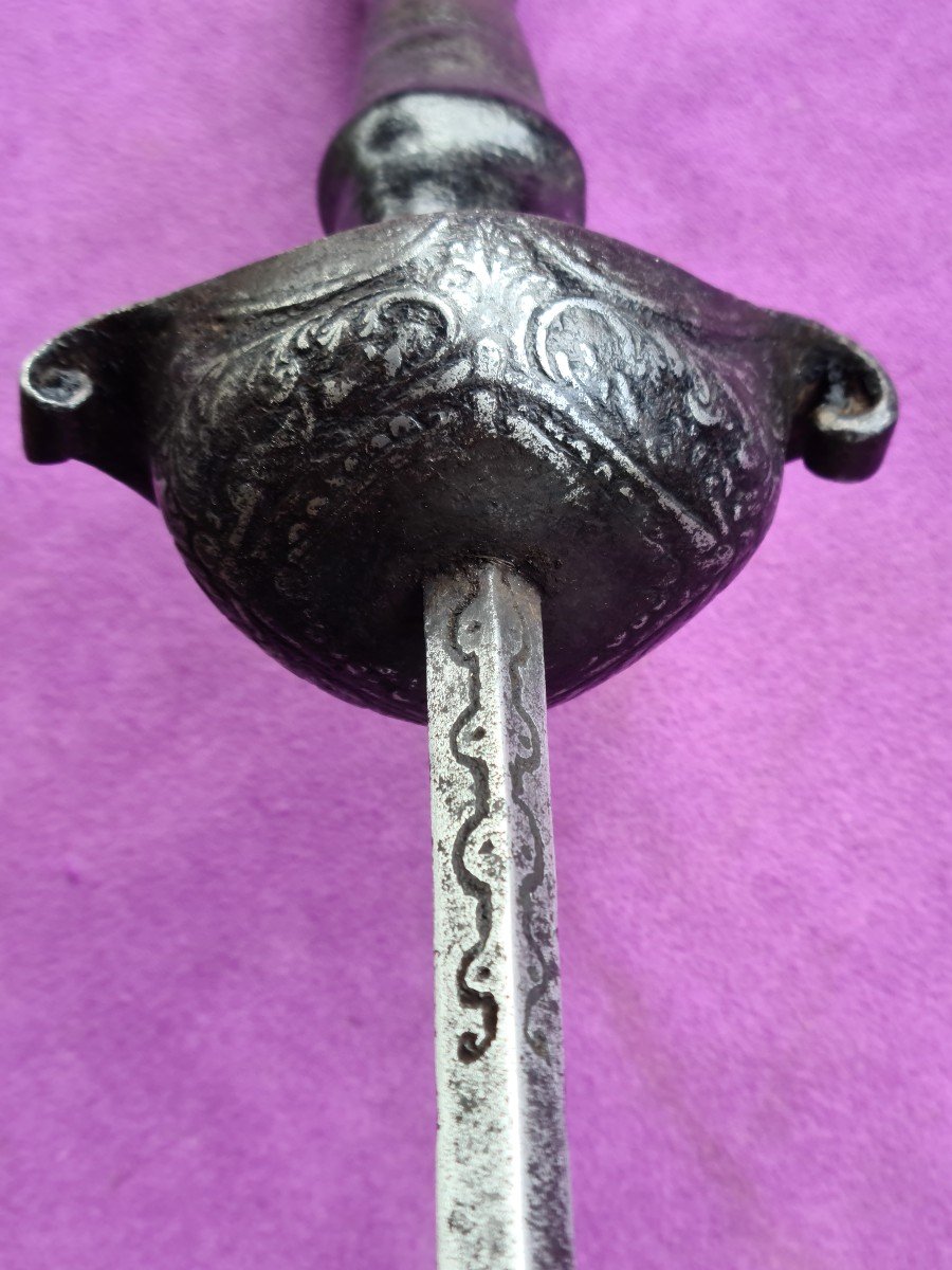 Large 16th Century Stiletto Dagger-photo-3