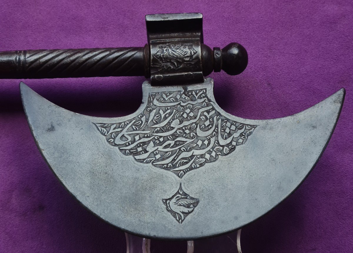 Tabarzin 18th Century Persian War Ax-photo-4