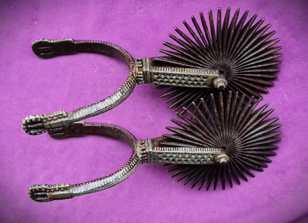 Pair Of 1st Quality  Spurs From Chile, 19th Century-photo-2