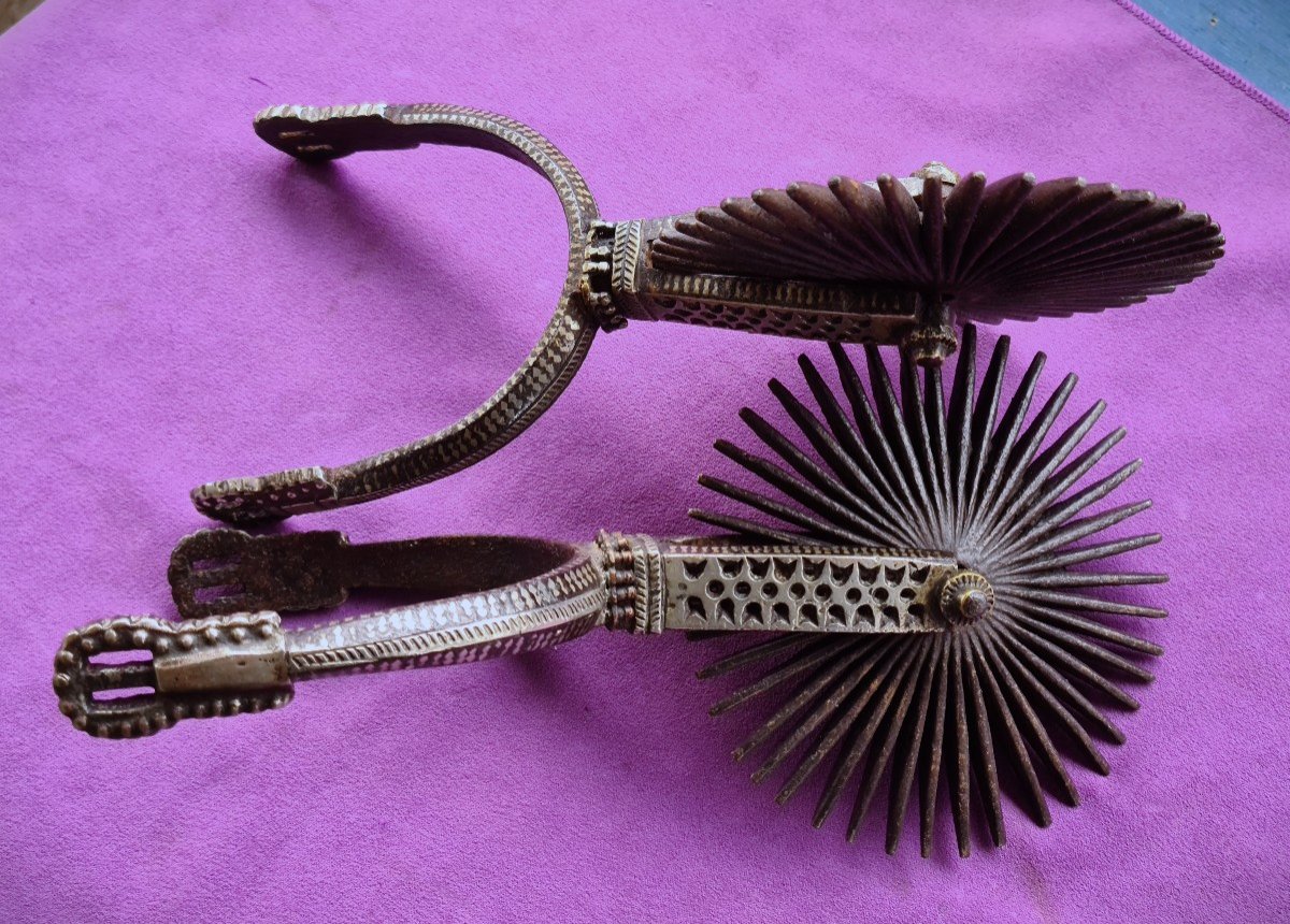 Pair Of 1st Quality  Spurs From Chile, 19th Century-photo-3