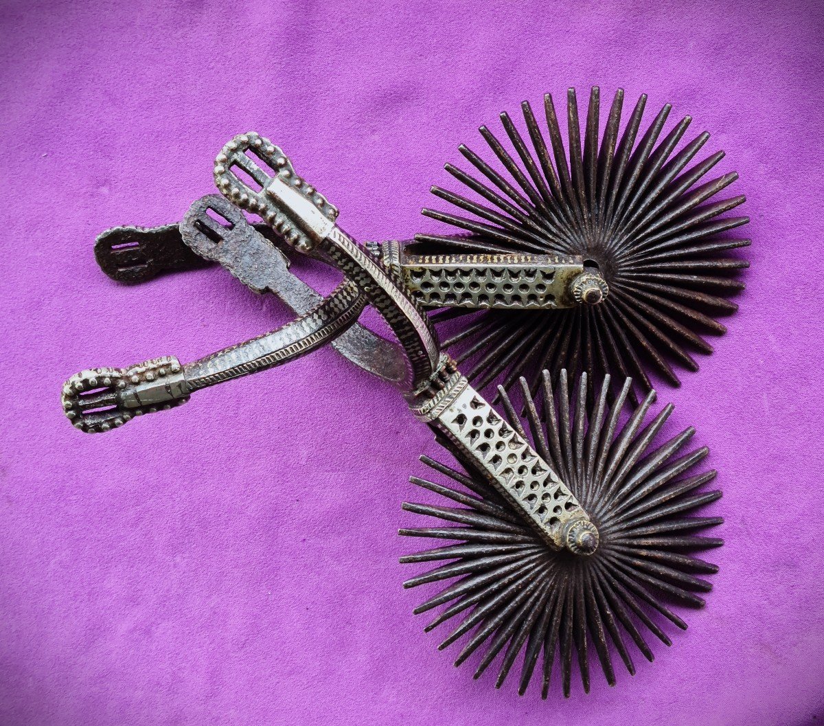 Pair Of 1st Quality  Spurs From Chile, 19th Century-photo-3