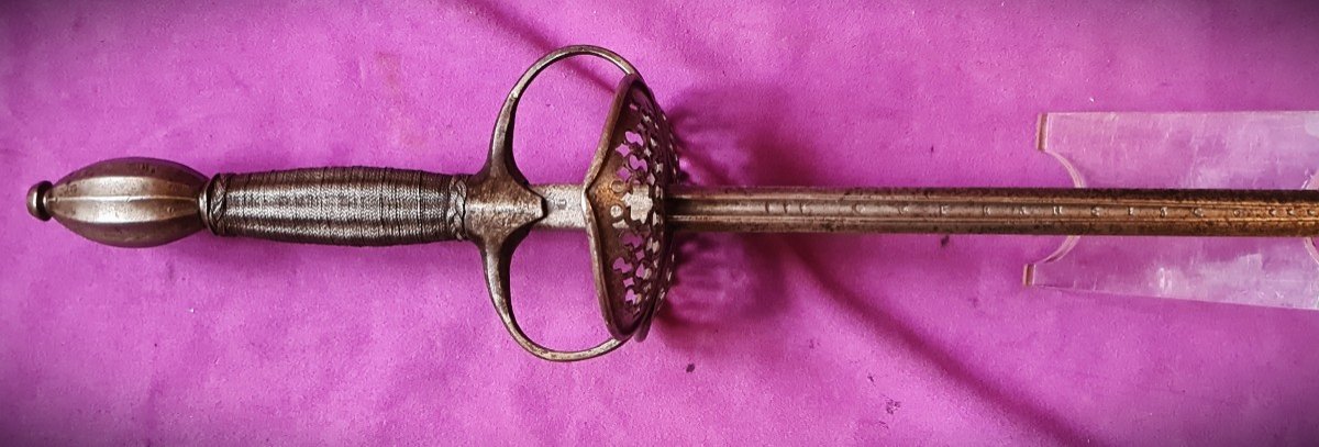 Rare  Duelling Rapier Called "flamberge" By Francisco Ruiz "el Viejo"-photo-7