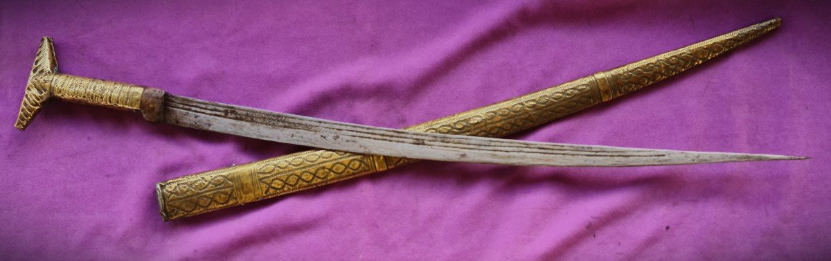 Large Moroccan Berber Cutlass Type "sboula" 19th-photo-3