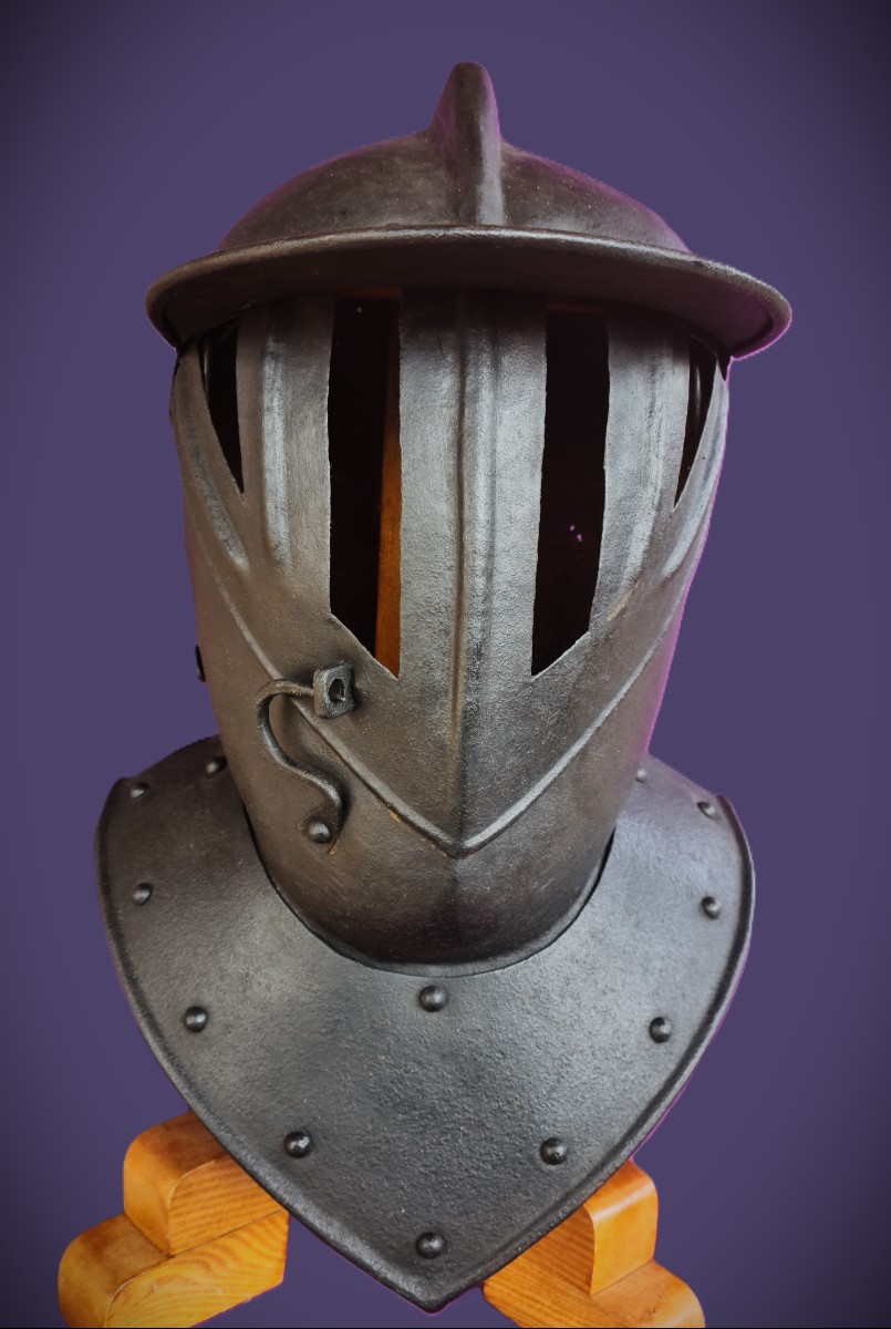 Germanic Cuirassier's Mantelhelm Armet Circa 1600-photo-3