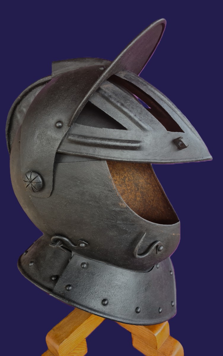 Germanic Cuirassier's Mantelhelm Armet Circa 1600-photo-5
