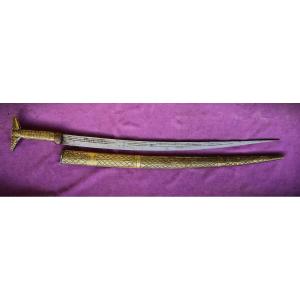 Large Moroccan Berber Cutlass Type "sboula" 19th