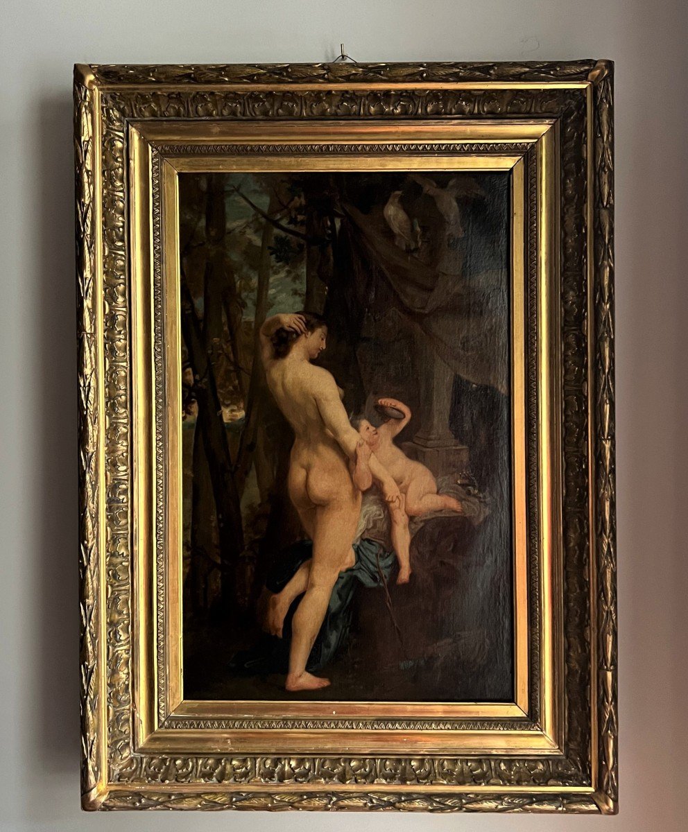 Allegory Of Venus And Cupid. French School Of The 19 Th Century
