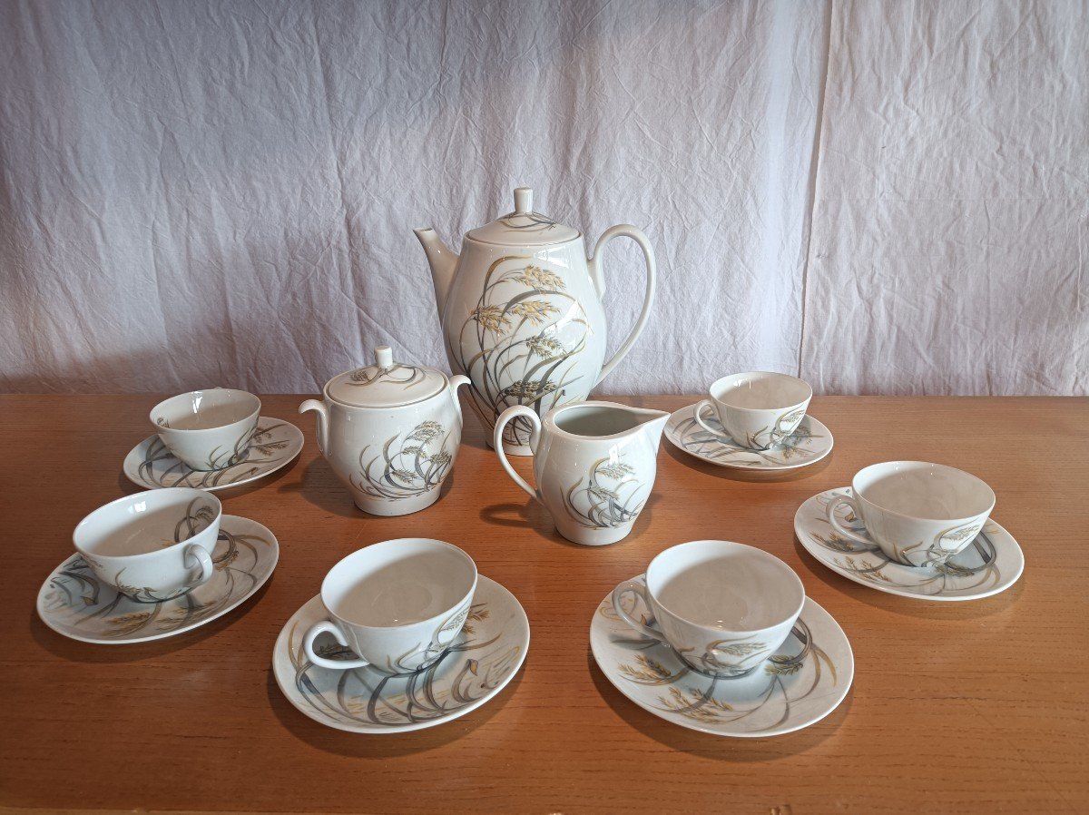 Ch Field Havilland Limoges Porcelain Coffee Service “les Blés”