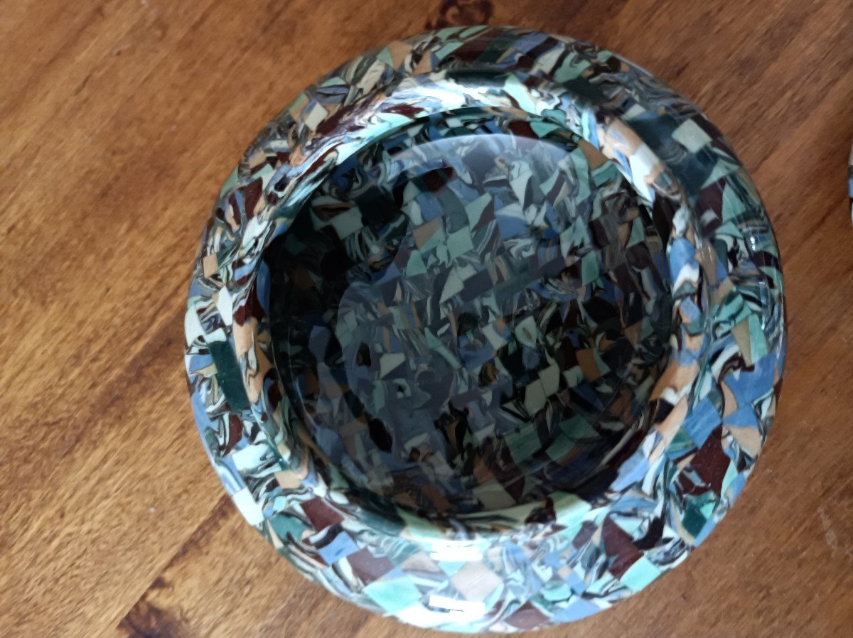 Jean Gerbino Vallauris Empty Box Pocket Ceramic Mosaic Mixed Earth Nériage -photo-1