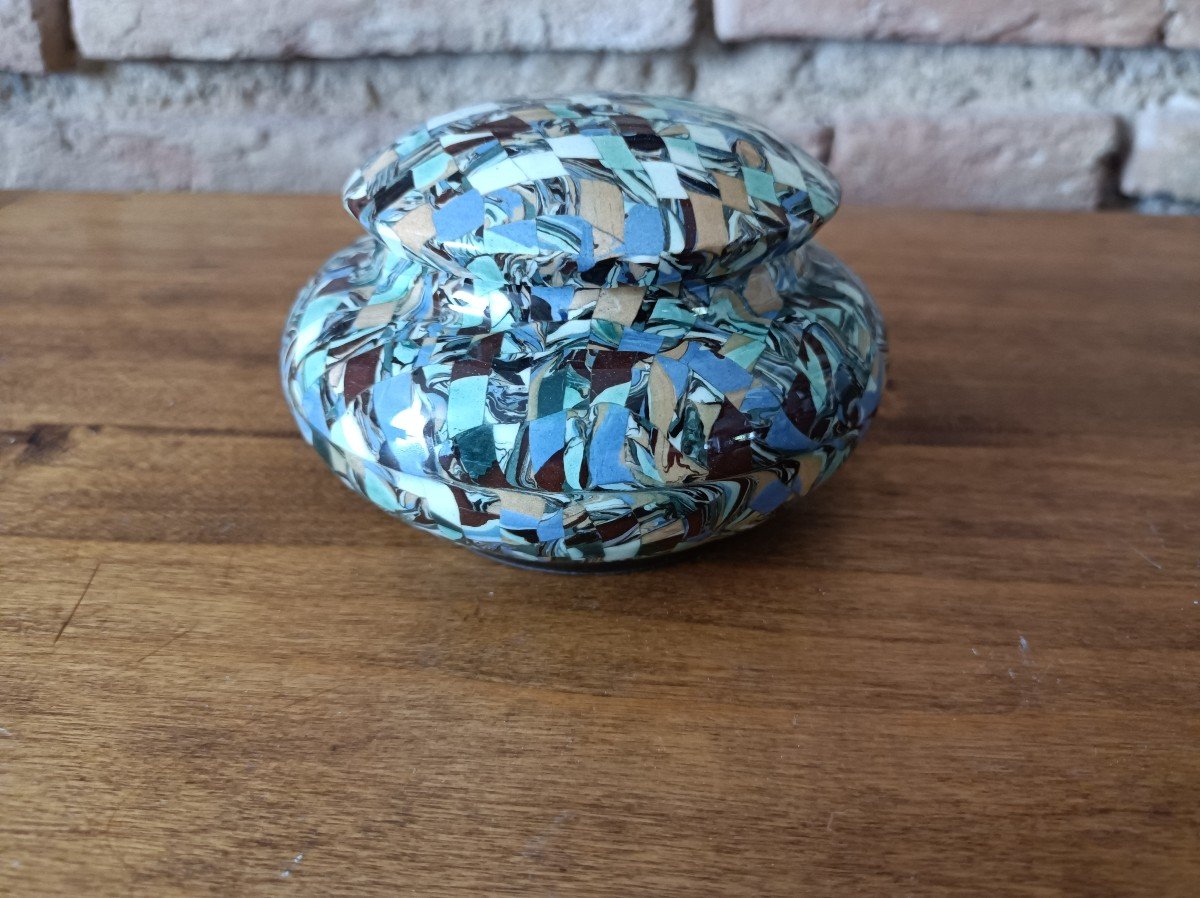 Jean Gerbino Vallauris Empty Box Pocket Ceramic Mosaic Mixed Earth Nériage 