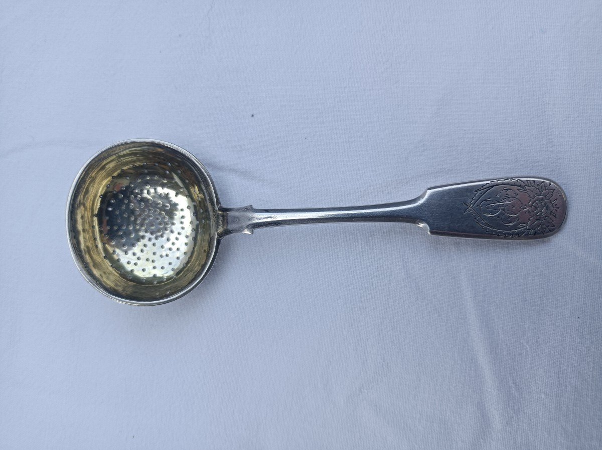 Sprinkling Spoon Sterling Silver Vermeil Russian Moscow 1891 XIX Century