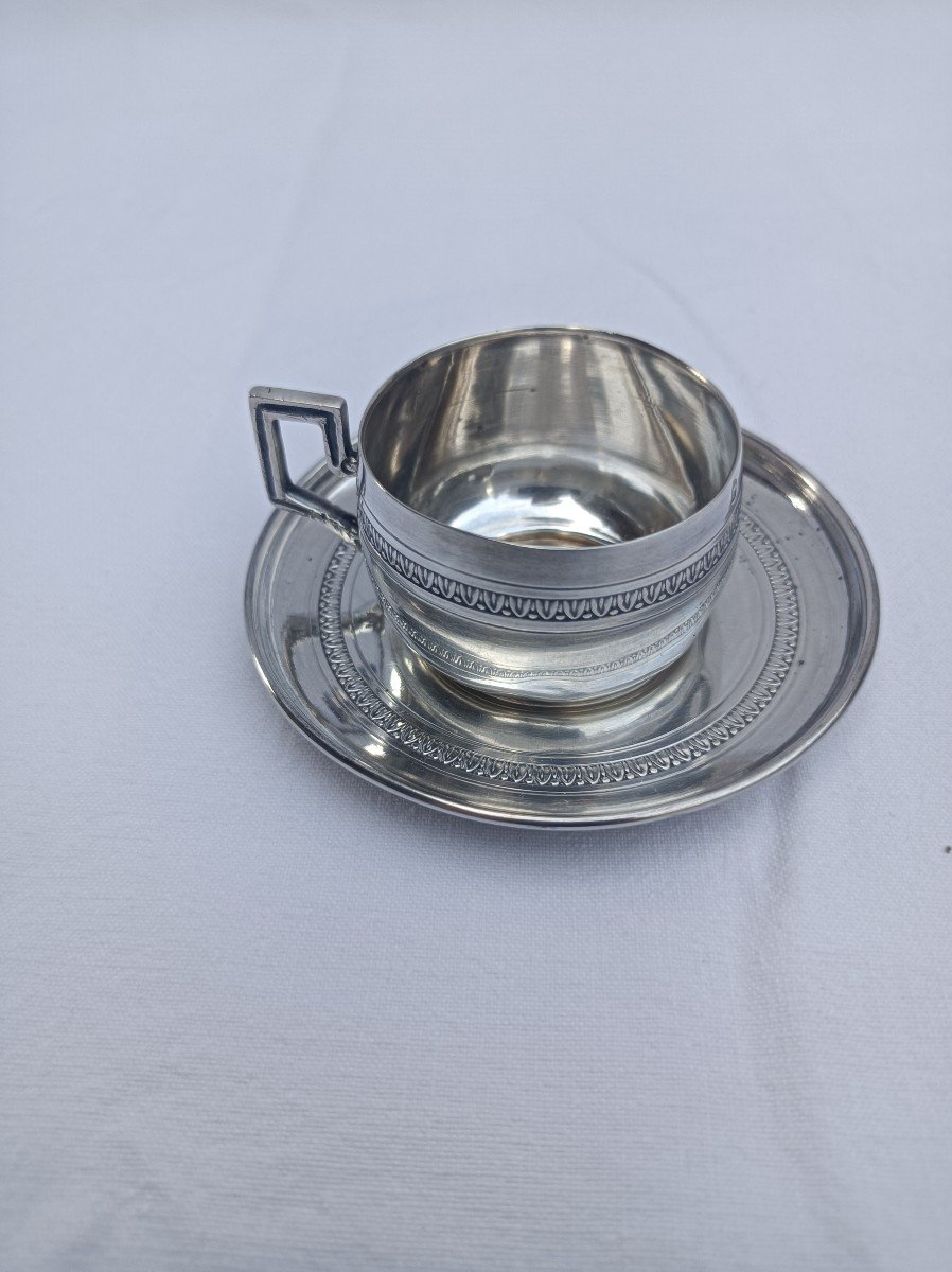 Small Cup In Sterling Silver Minerva Hallmark Goldsmith Charles Barrier Paris 1905-photo-3