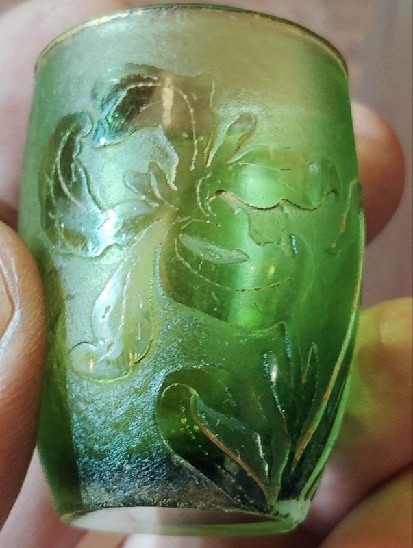 "daum Nancy, Small Iris Vase, Circa 1900" -photo-2