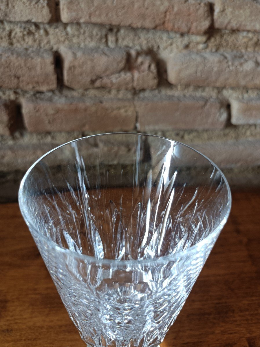 6 Verres A Eau Modèle Assas En Cristal De Baccarat 19,5 Cm Estampillé Sous Le Pied-photo-1