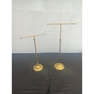 Two Brass Display Stands From The Parisian Department Store, Siegel Brand