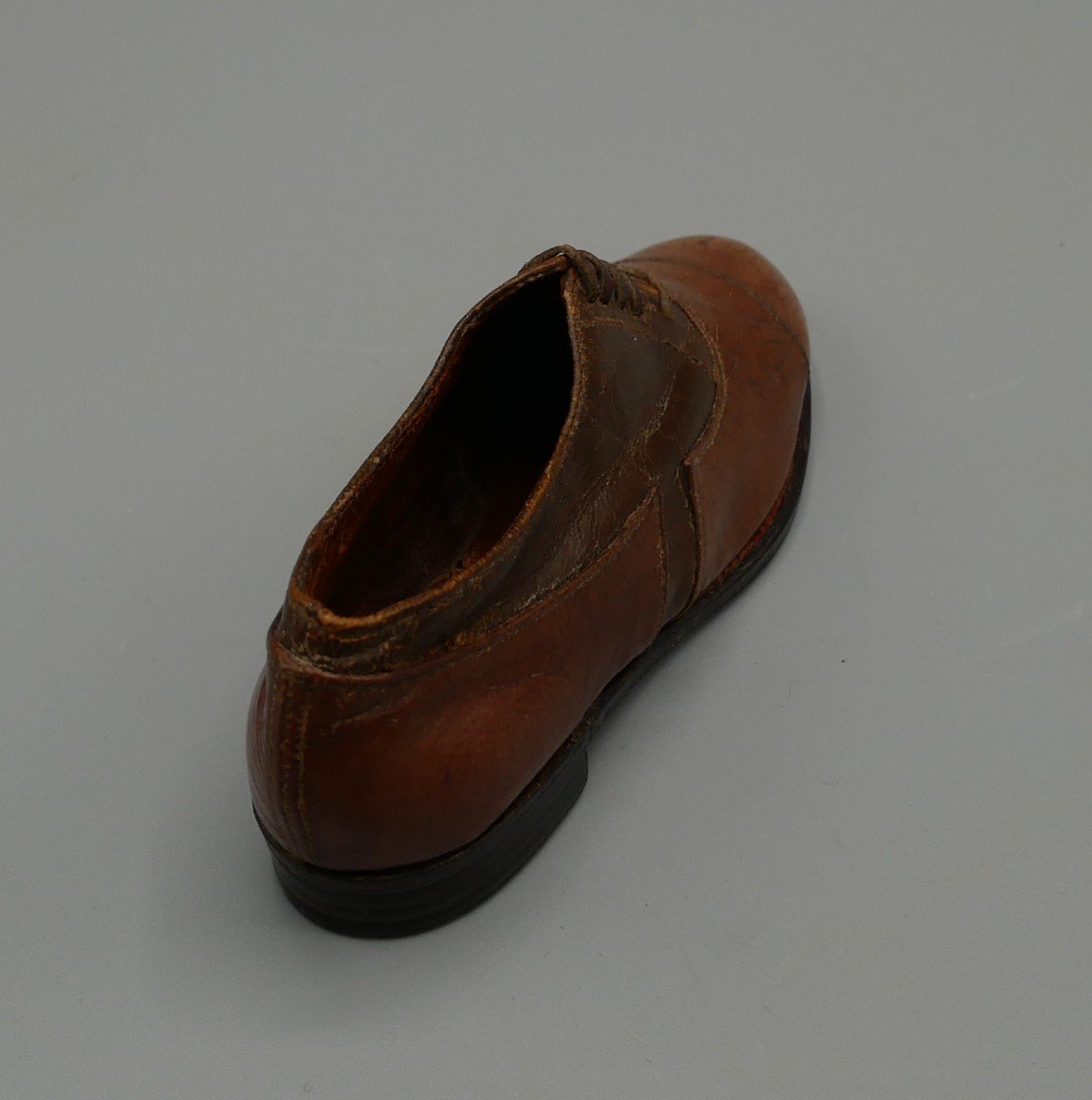 Chaussure Miniature En Cuir, Travail De Maîtrise, Compagnon Cordonnier, Compagnonnage, 1900-photo-3