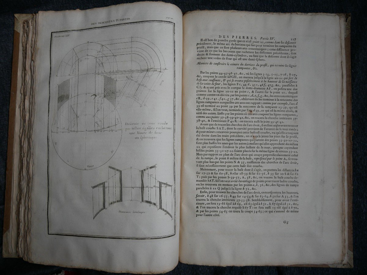 Jean Baptiste De La Rue, Traité De La Coupe Des Pierres, Livre Grand In Folio, 1764-photo-1