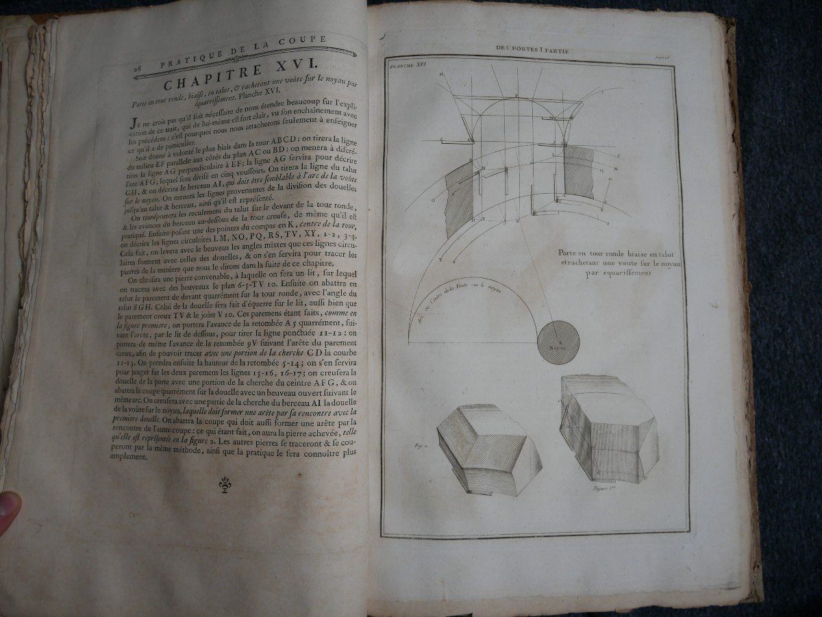 Jean Baptiste De La Rue, Traité De La Coupe Des Pierres, Livre Grand In Folio, 1764-photo-3