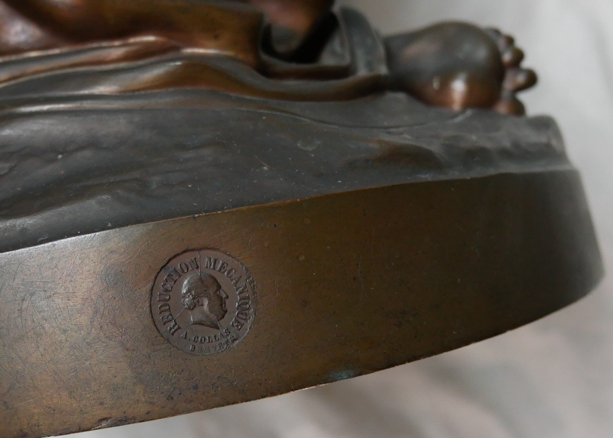 Henri Chapu, Jeanne d'Arc, Sculpture En Bronze, Barbedienne Fondeur, 34cm, XIXème siècle-photo-1