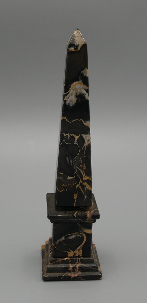 Black Marble Obelisk, Grand Tour, 19th Century-photo-2