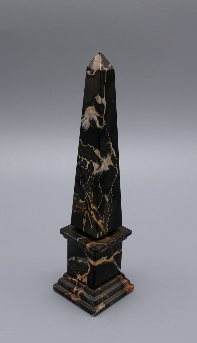 Black Marble Obelisk, Grand Tour, 19th Century