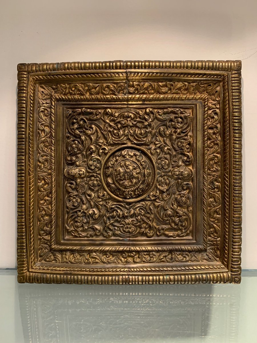 Louis XIV Period Chiseled Bronze Wall Tray