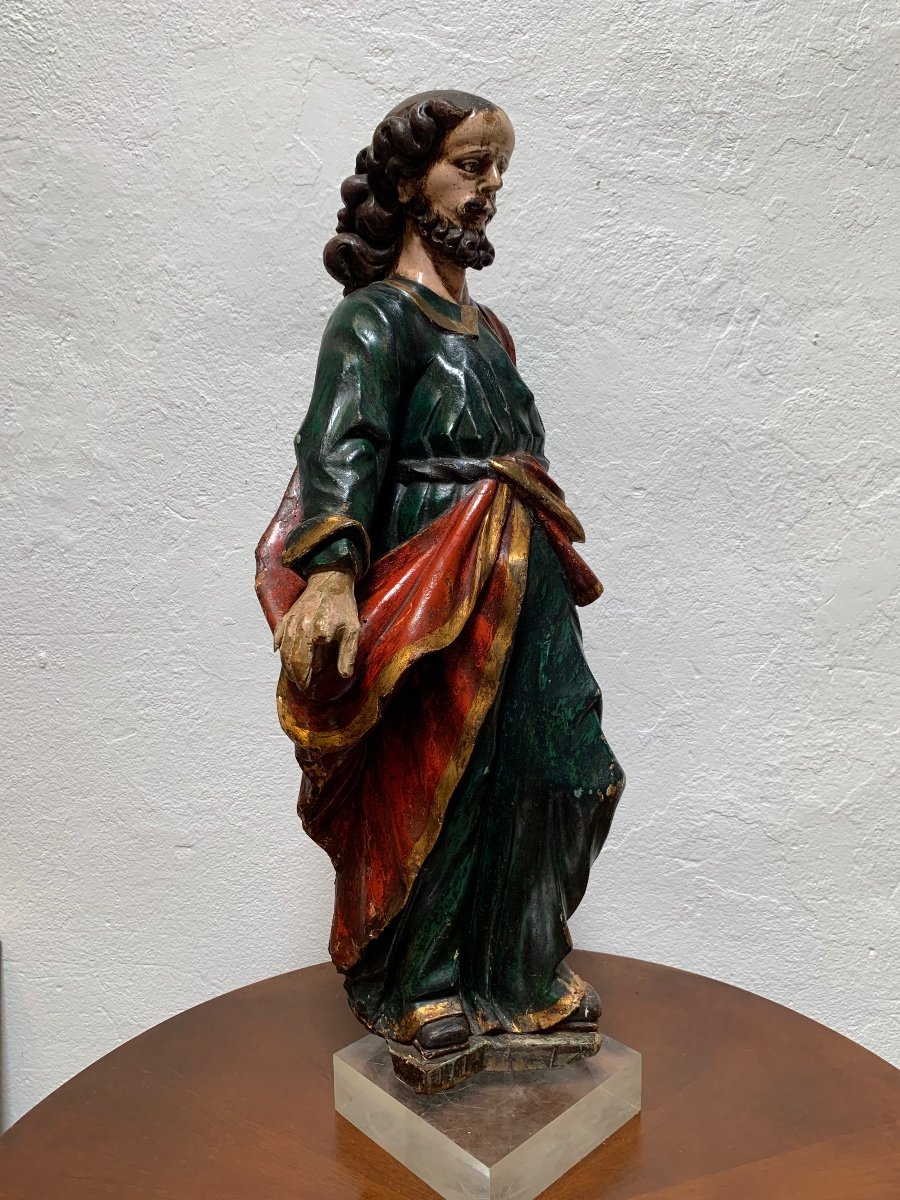 Large Sculpture Of Jesus Christ In Polychrome Wood, Spain, Late 17th/early 18th Century-photo-4