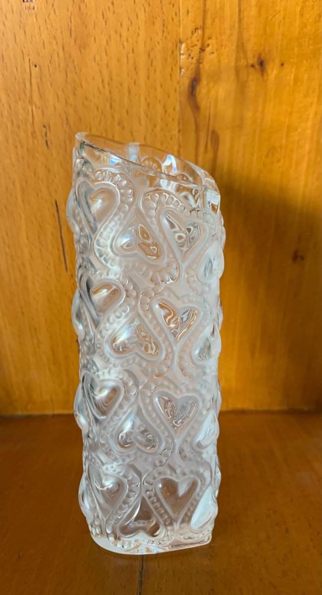 Petit Vase Lalique France Dit Amour, Epoque Fin XXème-photo-3