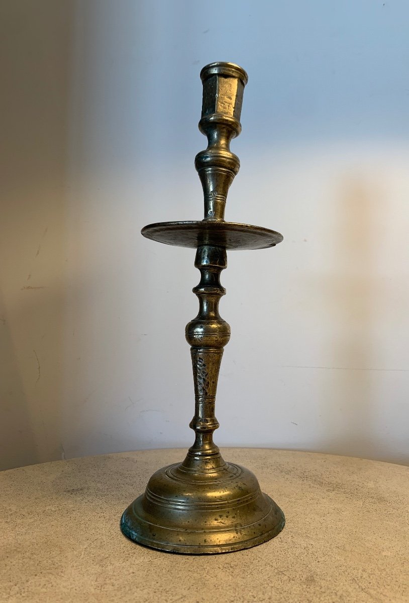 Ottoman Bronze Candlestick, 18th Century