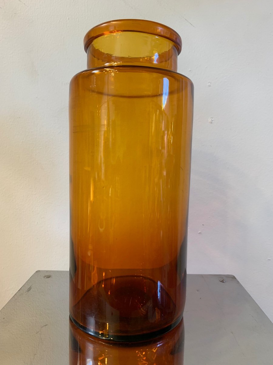 Orange Tinted Glass Jar, Late 18th/early 19th Century-photo-1