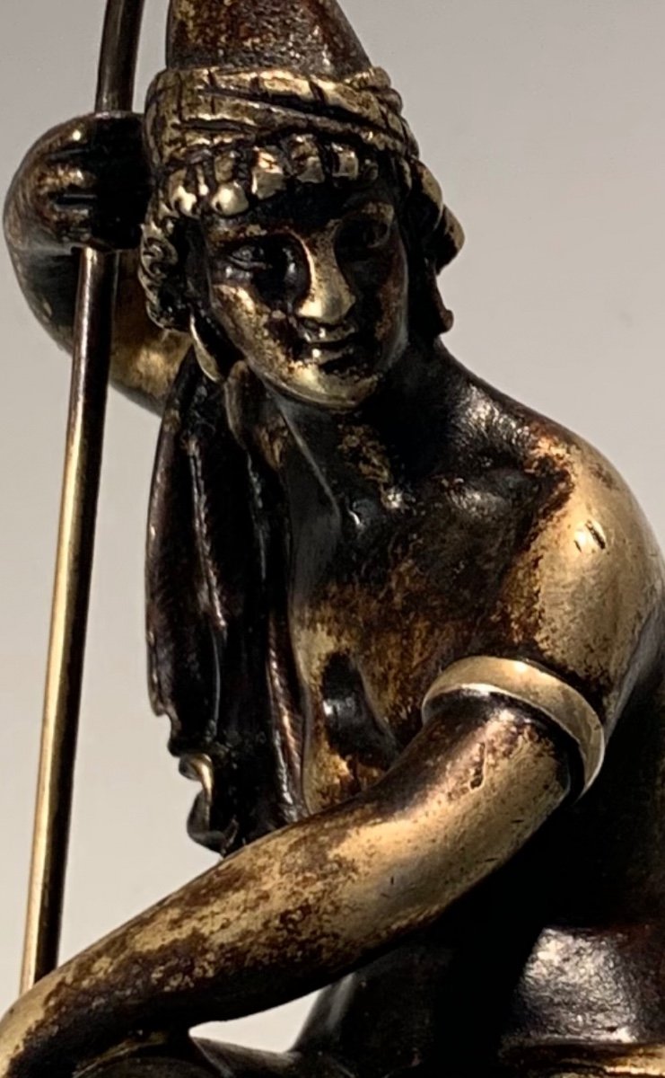 Bronze Statuette, Allegory Of The Myth Of The Noble Savage, Late 18th Century Period-photo-7