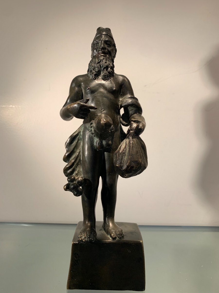 Bronze Erotique De Satyre Lubrique De Style Renaissance, Epoque XIXeme