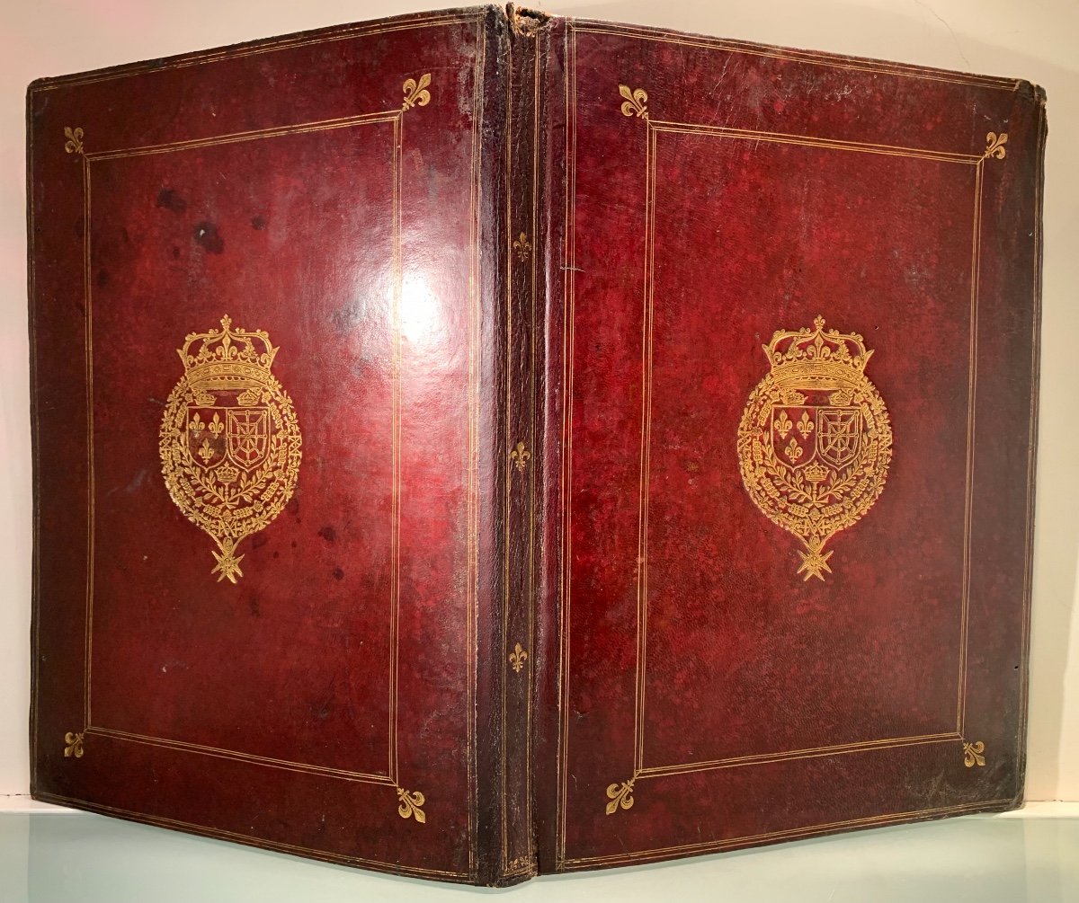 Document Holder In Morocco With The Arms Of Louis XIV, Louis XIV Period-photo-4