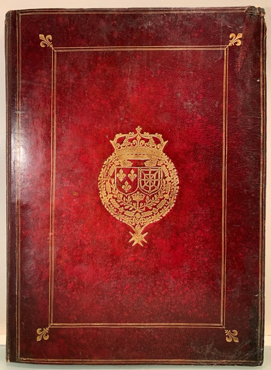 Document Holder In Morocco With The Arms Of Louis XIV, Louis XIV Period