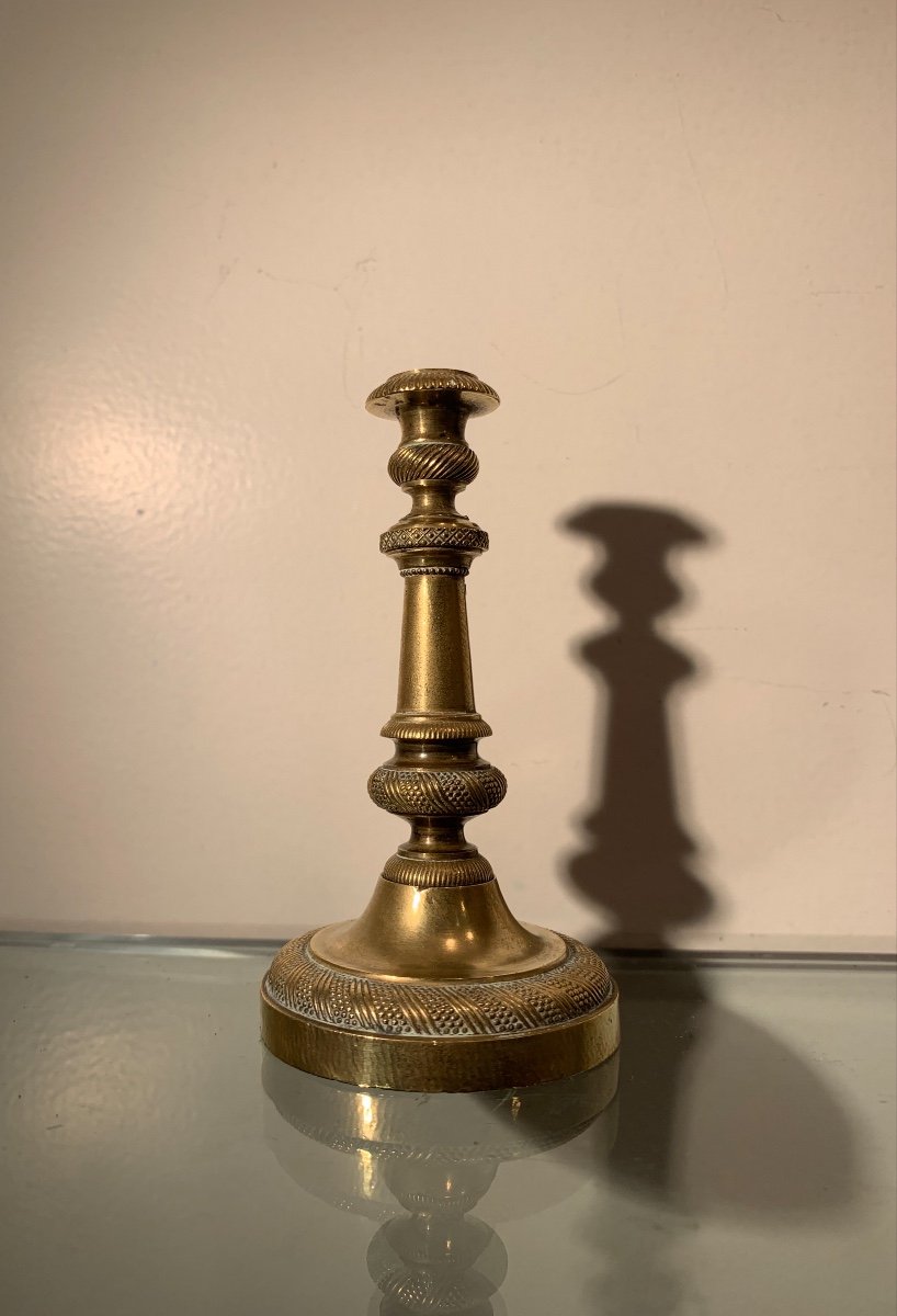 Bougeoir Miniature Pour Maison De Poupée, Bronze, Epoque Louis Philippe