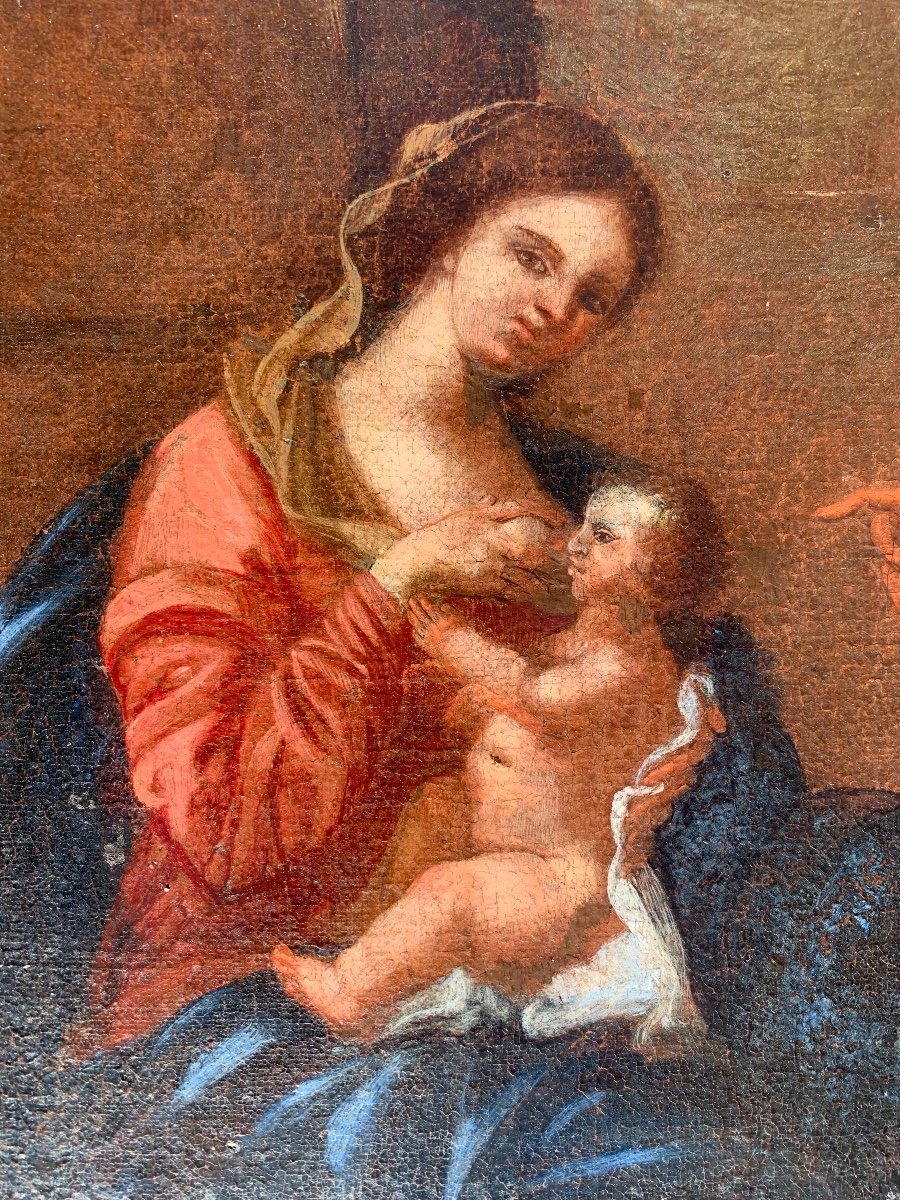 Oil On Canvas, The Holy Family, Italian School, Late 16th/early 17th Century-photo-3