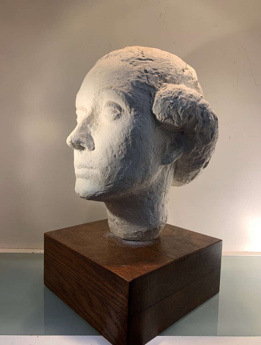 Head Of A Woman, Unsigned Studio Plaster, 1920s