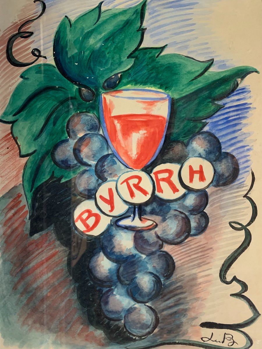 Advertising Project For Byrrh, Watercolor, 1930/40s