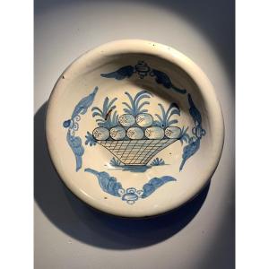 Wall Dish In Painted Earthenware, France? Spain? 18th Century Period