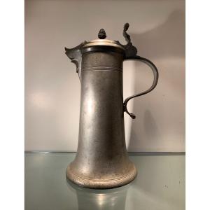 Pewter Tankard Dated 1749, Switzerland, 18th Century