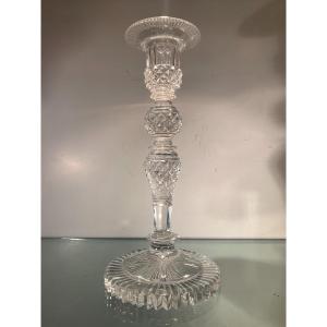 Charles X Period Cut Crystal Candle Holder