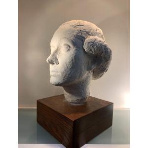 Head Of A Woman, Unsigned Studio Plaster, 1920s