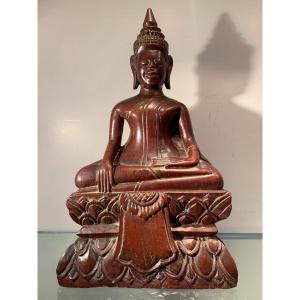 Exotic Wood Buddha, Southeast Asia, Early 20th Century