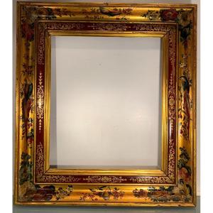 Gilded Wooden Frame With Animal And Floral Decor, Empire Period