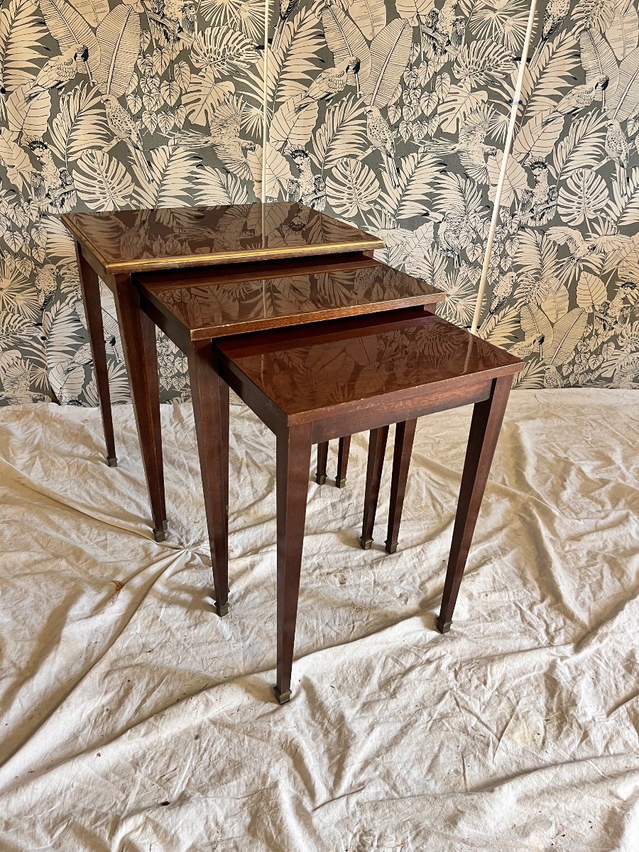 Louis XVI Style Mahogany Nesting Tables 1940