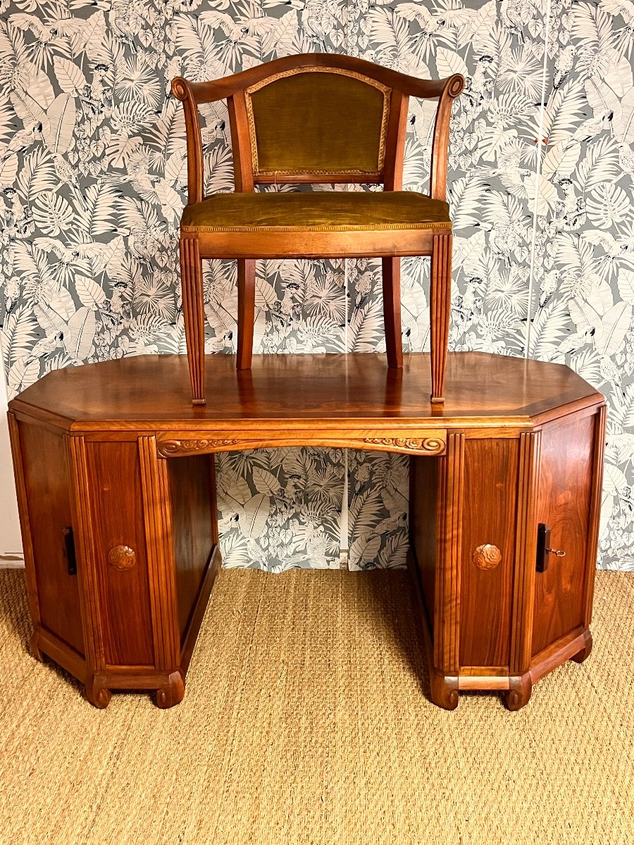 Bureau Et Fauteuil Gauthier Poinsignon Art Nouveau Déco -photo-1