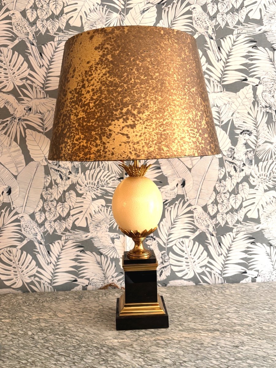 Bronze Egg Lamp Baguès 1970