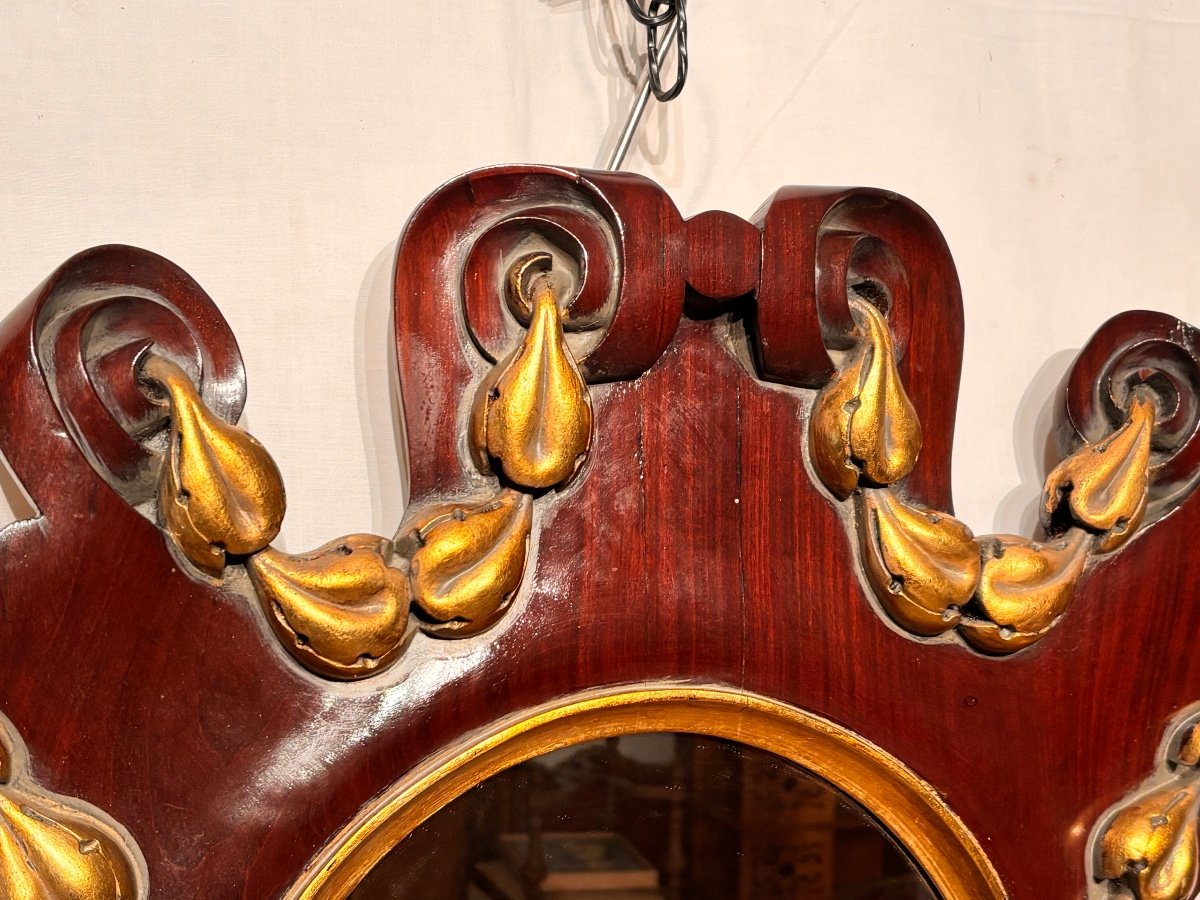 Baroque Mahogany Mirror 1950-photo-3