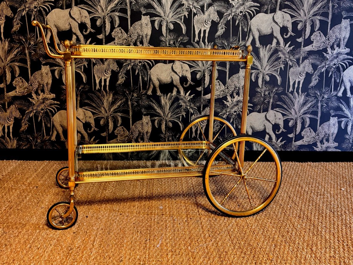 Brass Rolling Trolley Maison Baguès 1950