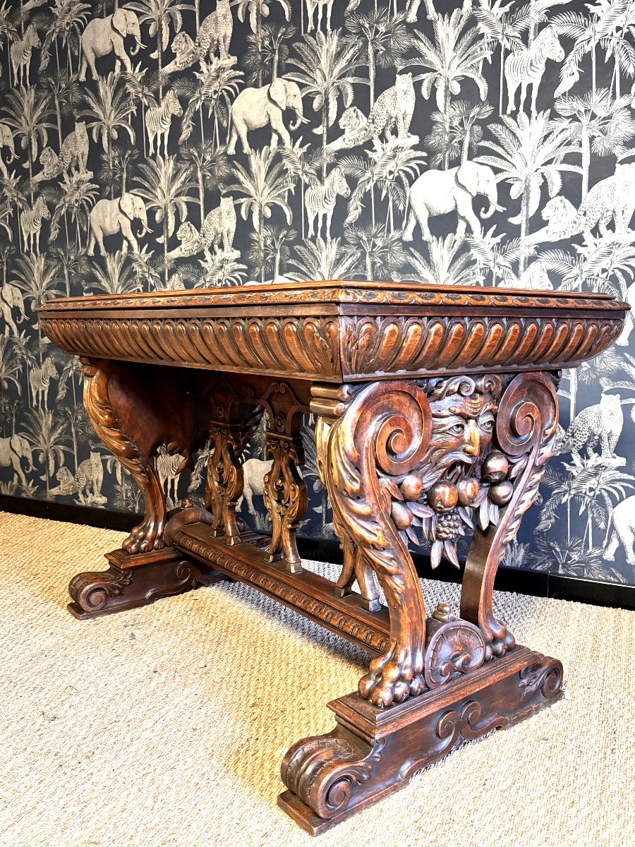 Table Renaissance Fin XIX Noyer